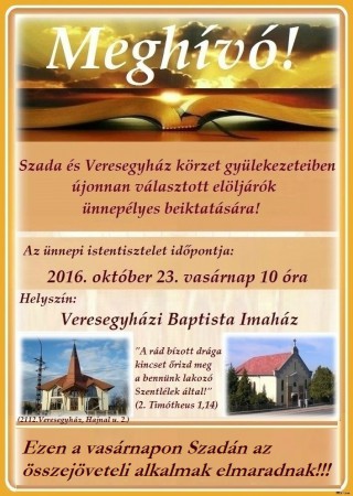 Gyülekezeti előljárok beiktatása